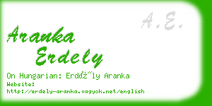 aranka erdely business card